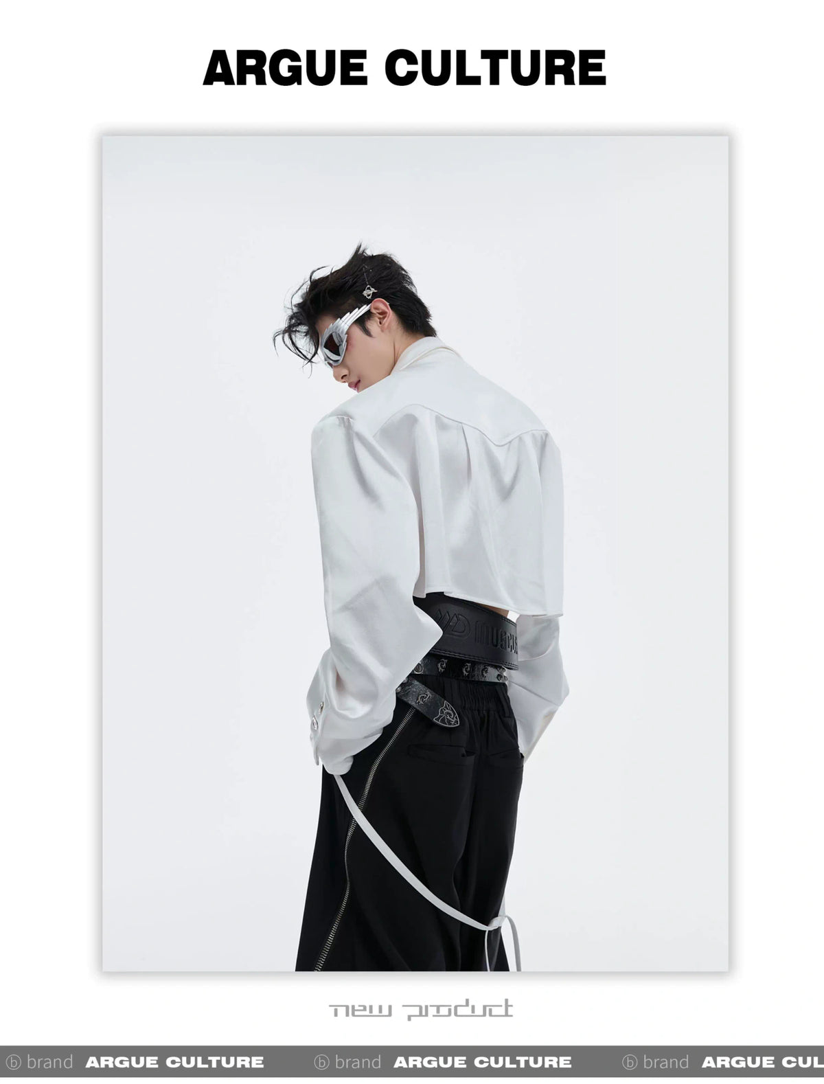 Deconstructed Cropped Cotton Shirt | Avant-Garde Style - description image 10
