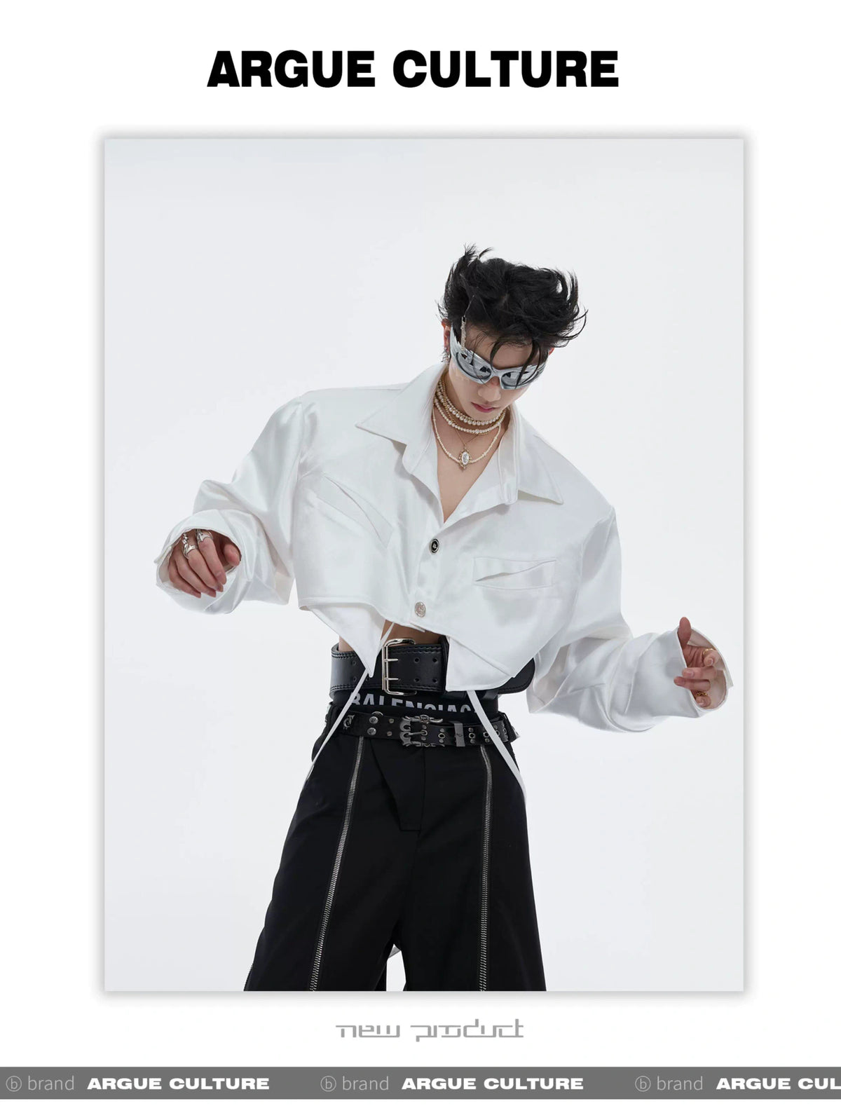 Deconstructed Cropped Cotton Shirt | Avant-Garde Style - description image 11