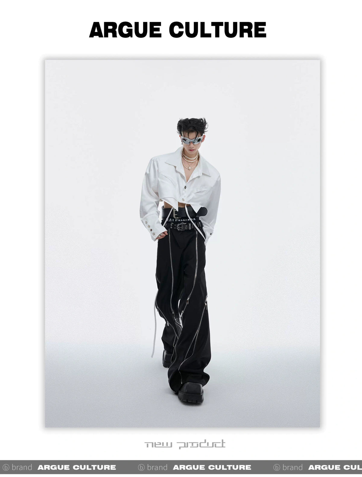 Deconstructed Cropped Cotton Shirt | Avant-Garde Style - description image 12