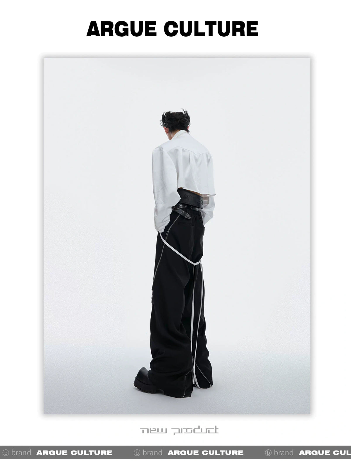 Deconstructed Cropped Cotton Shirt | Avant-Garde Style - description image 13