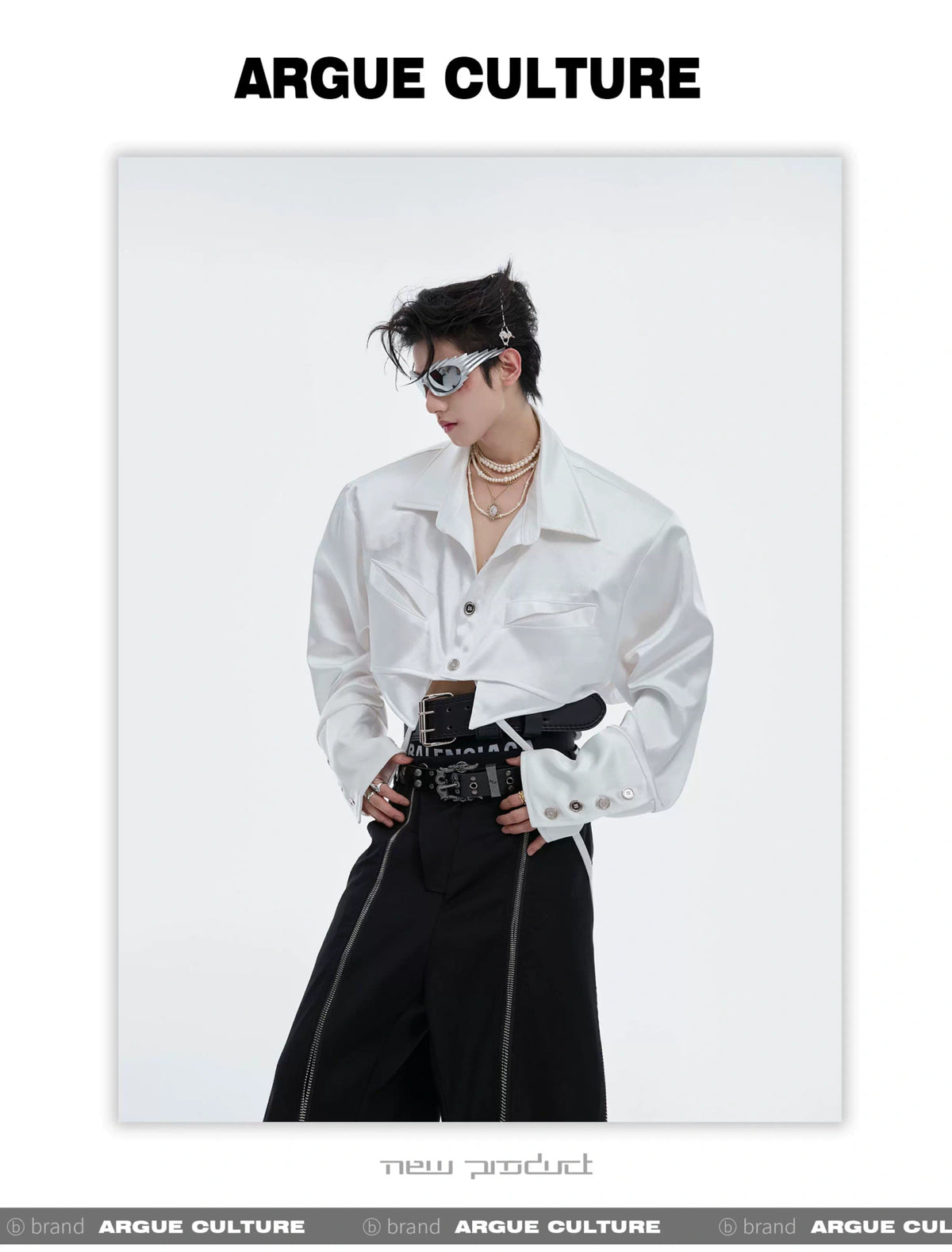Deconstructed Cropped Cotton Shirt | Avant-Garde Style - description image 14