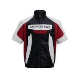 Color-Block Faux Leather Jacket | Relaxed Streetwear - Black