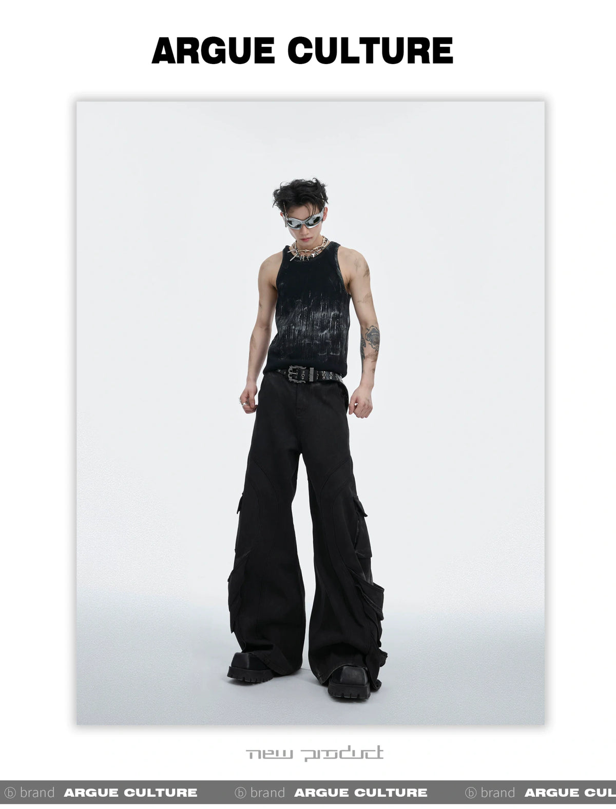 Distressed Ribbed Tank Vest | Slim-Fit Cotton Blend - description image 6