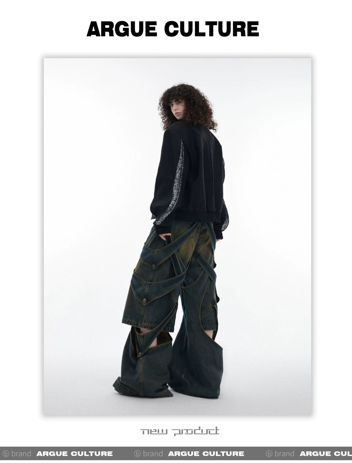 Washed Cutout Flared Utility Jeans | Wide-Leg Denim - description image 11