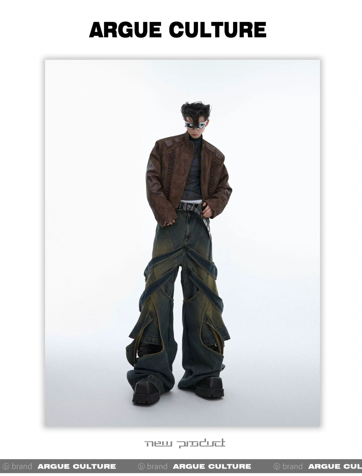 Washed Cutout Flared Utility Jeans | Wide-Leg Denim - description image 12