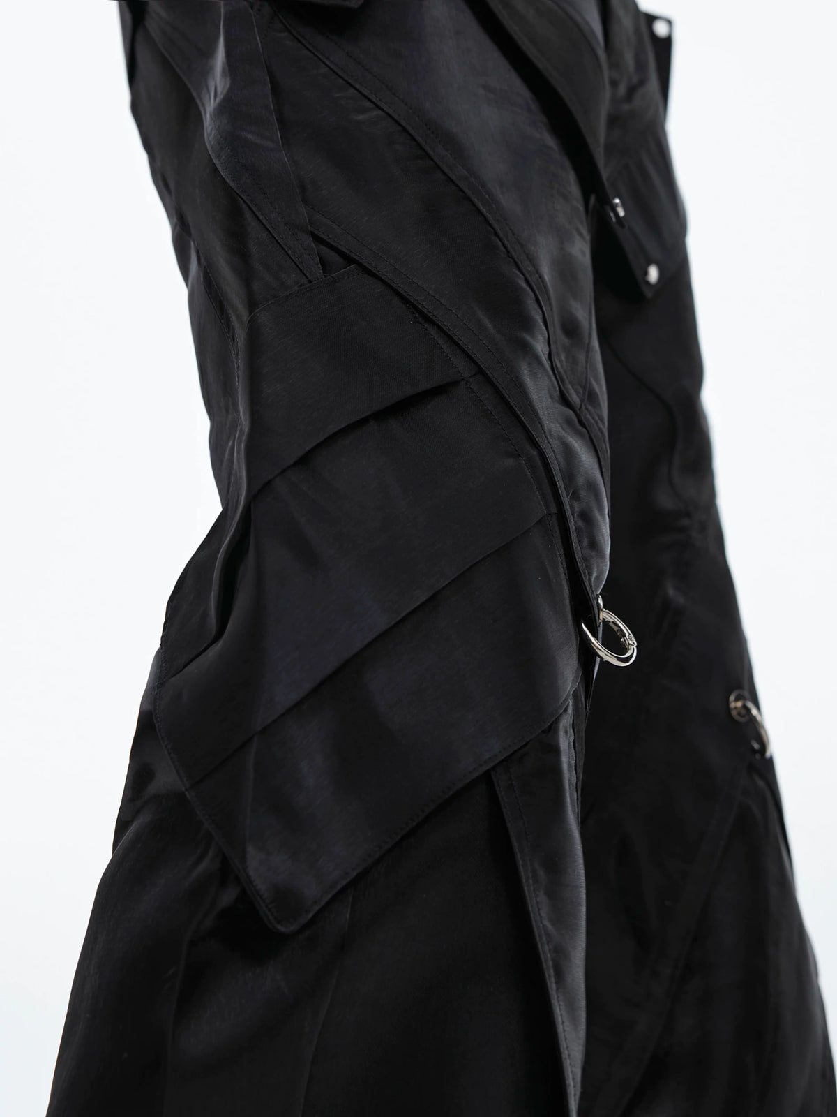 Deconstructed Black Wide-Leg Pants | Argue Culture - main image 4