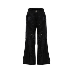 Deconstructed Black Wide-Leg Pants | Argue Culture - Black