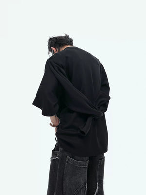 Deconstructed Two-Layer Crewneck Sweatshirt | ARGUE - main image 4