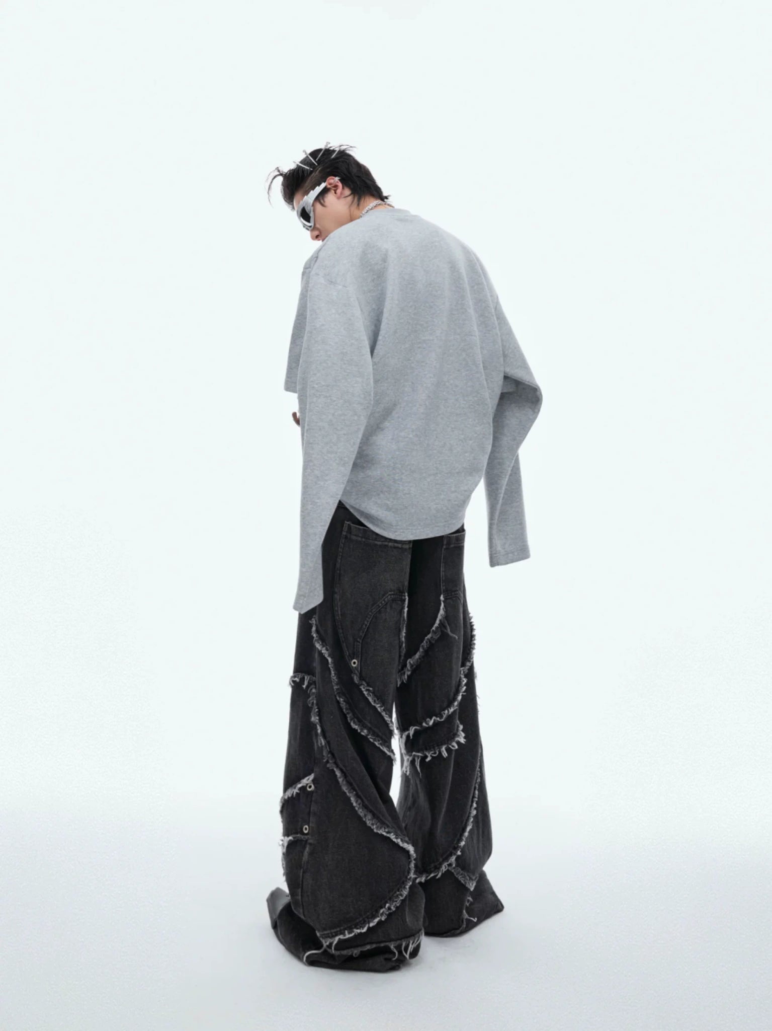 Deconstructed Two-Layer Crewneck Sweatshirt | ARGUE - main image 5