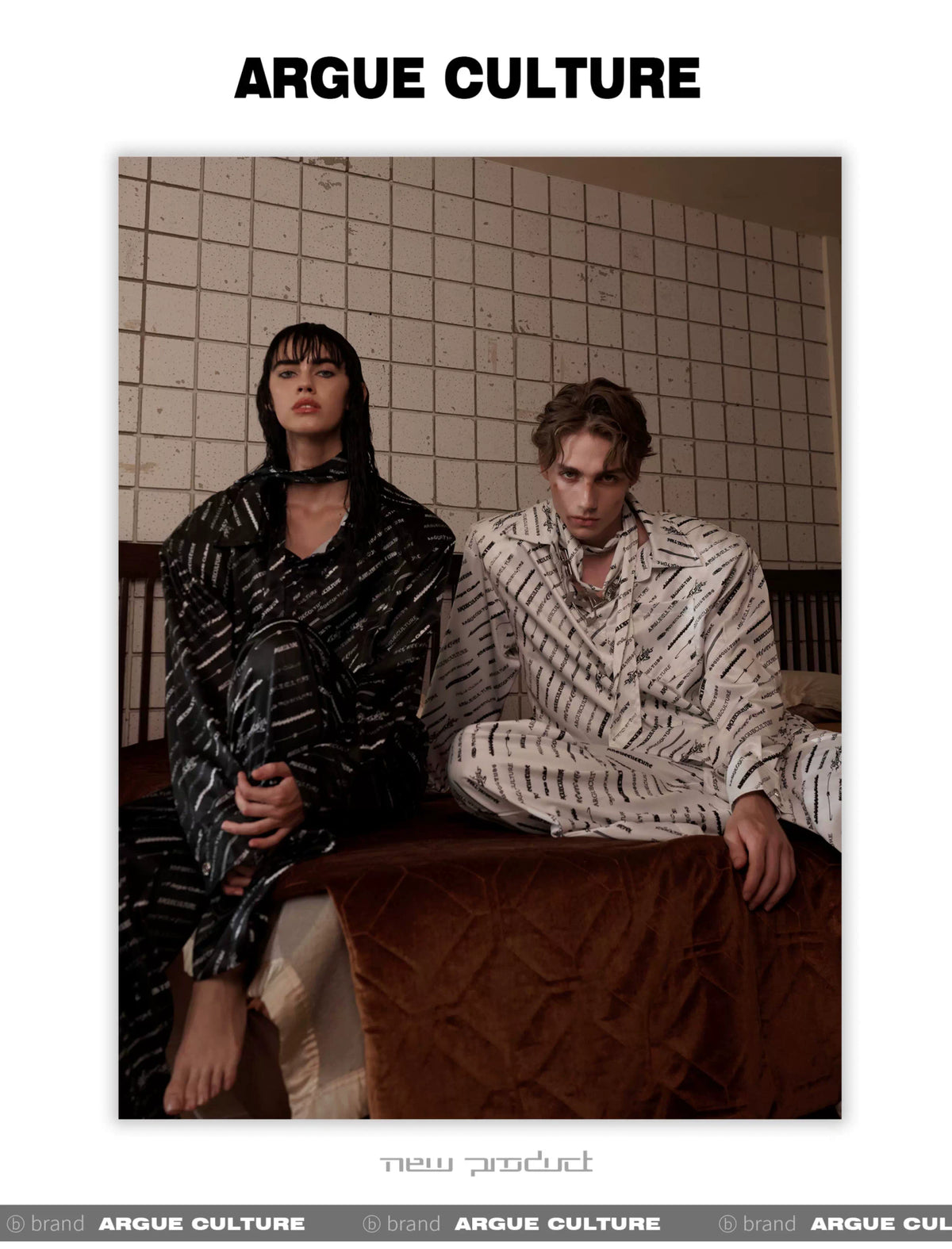 Deconstructed Long-Sleeve Pajama Set in Black or White - description image 7