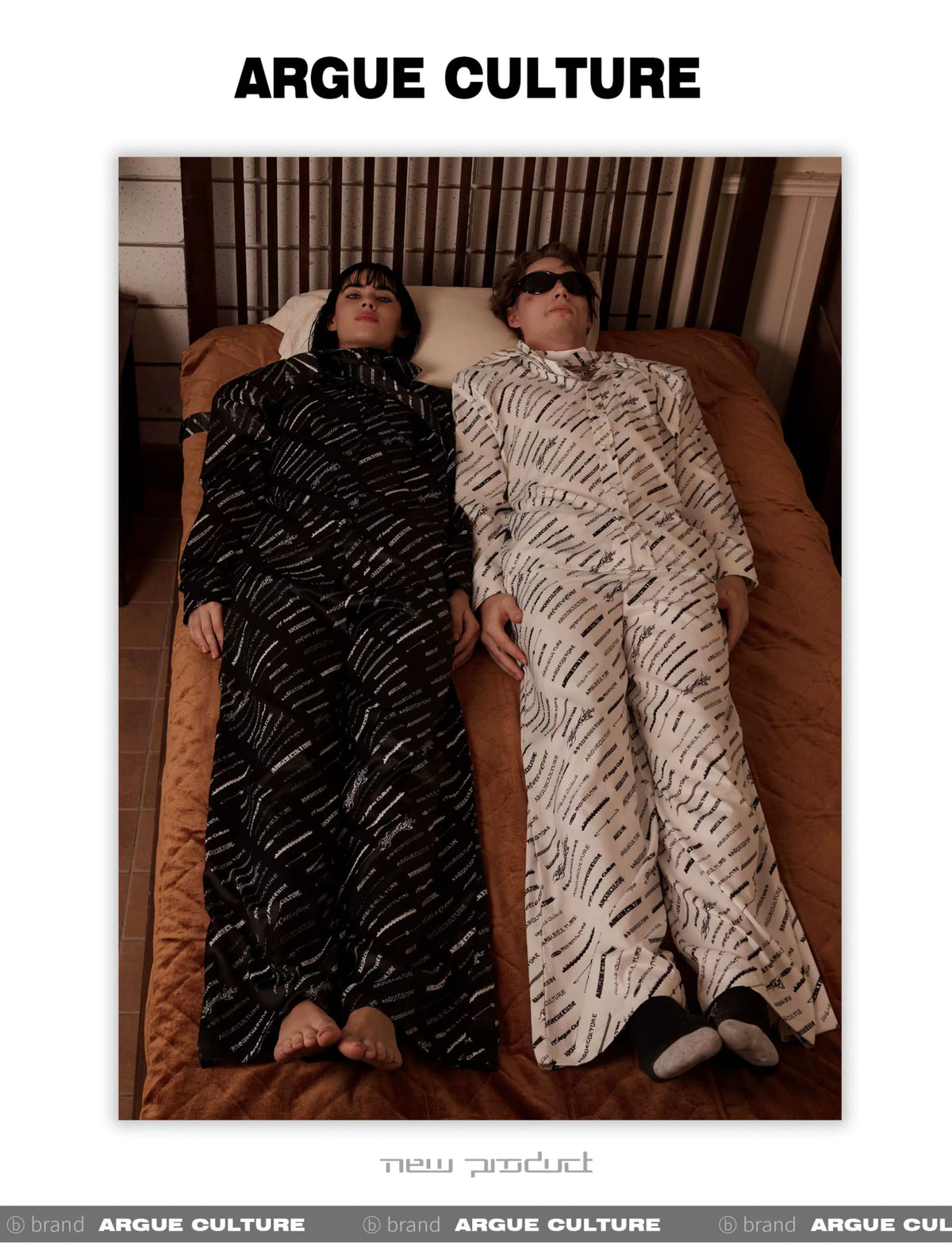 Deconstructed Long-Sleeve Pajama Set in Black or White - description image 10