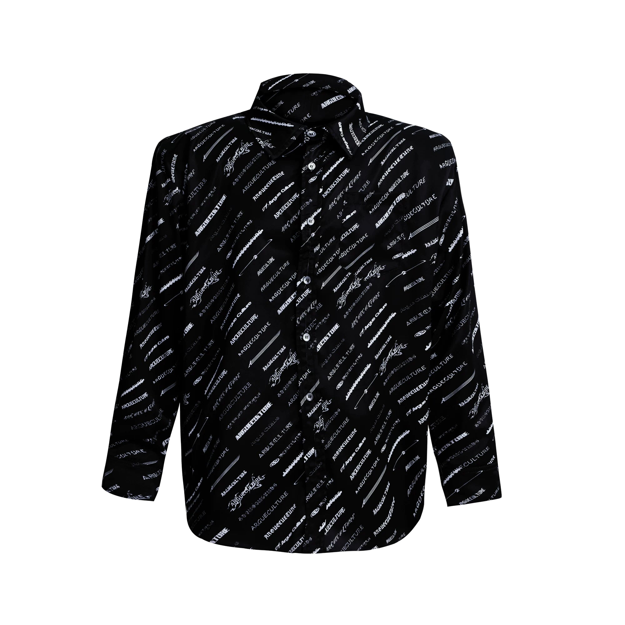 Deconstructed Long-Sleeve Pajama Set in Black or White - Black Top