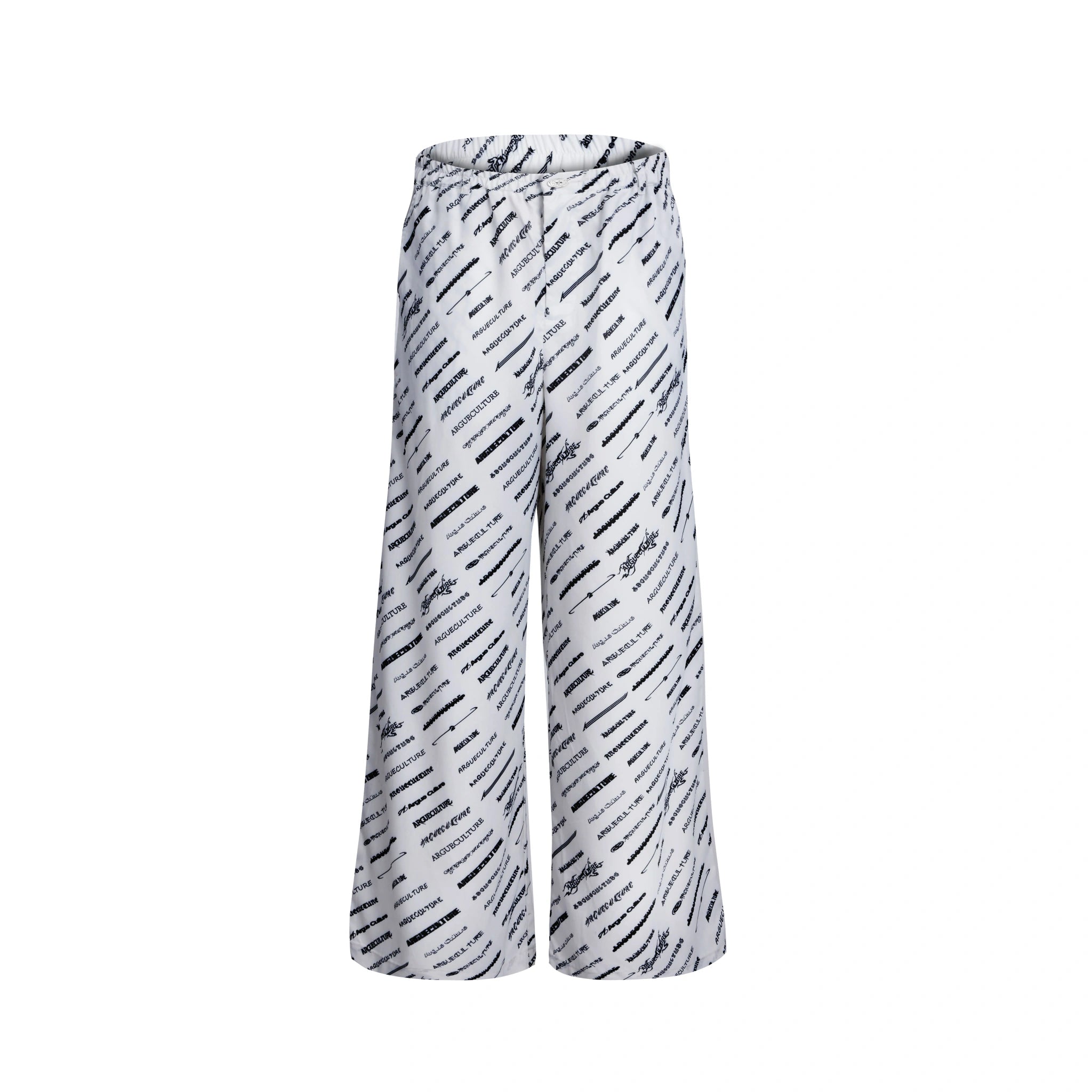 Deconstructed Long-Sleeve Pajama Set in Black or White - White Pants