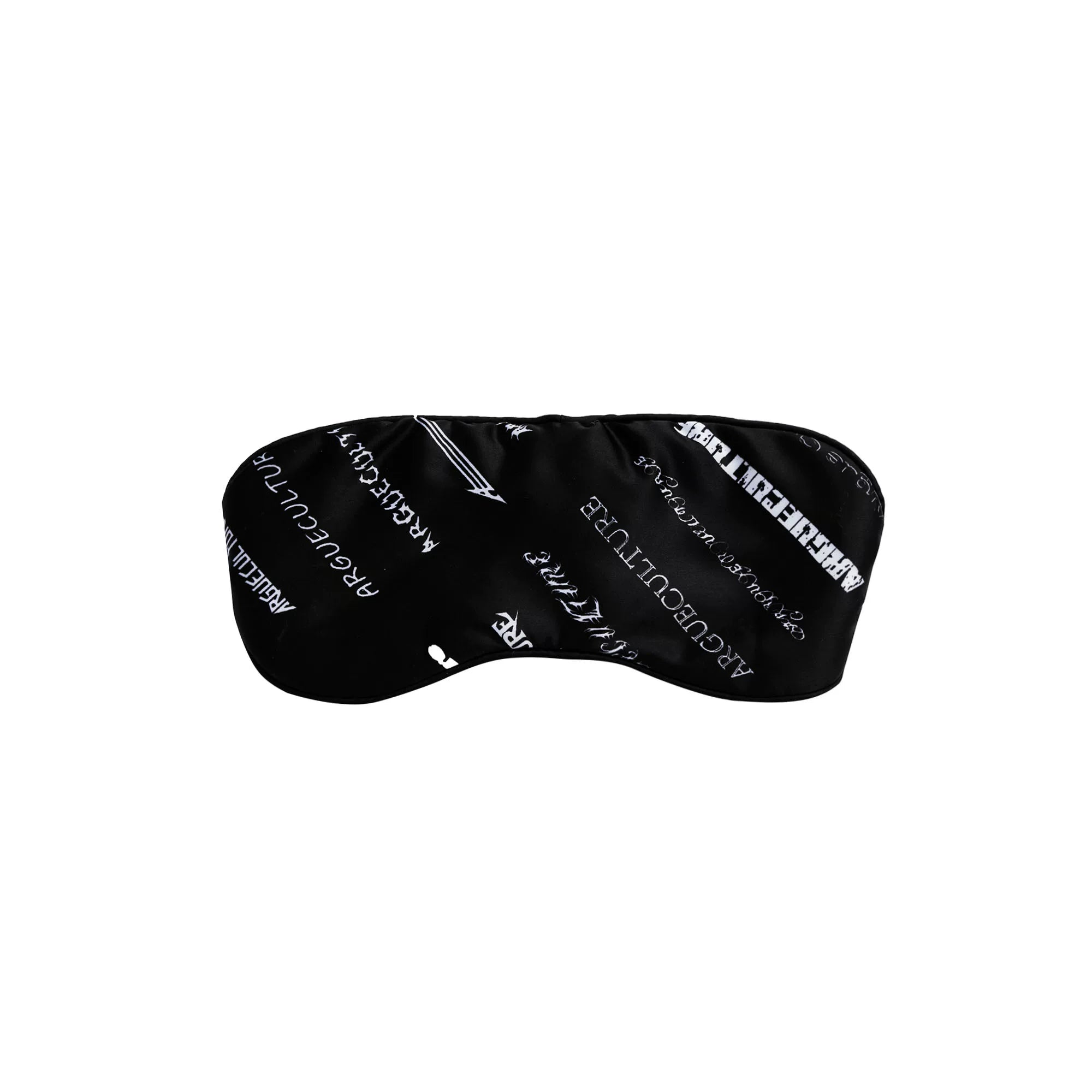 Deconstructed Long-Sleeve Pajama Set in Black or White - Black Eye Mask
