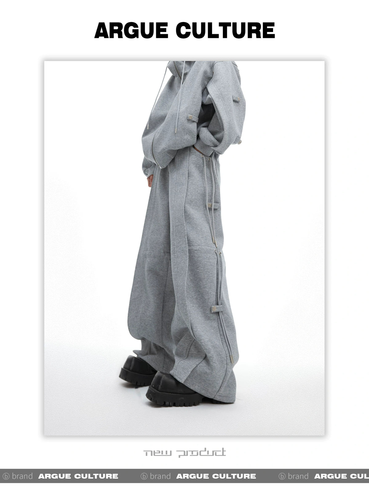 Deconstructed Wide-Leg Drawstring Pants | Fall Streetwear - description image 12