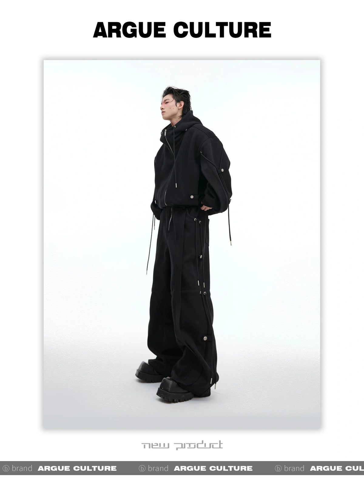 Deconstructed Wide-Leg Drawstring Pants | Fall Streetwear - description image 18