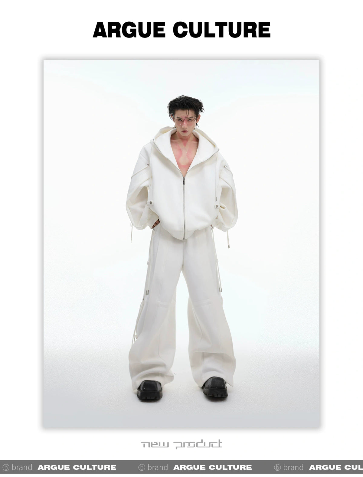 Deconstructed Wide-Leg Drawstring Pants | Fall Streetwear - description image 23