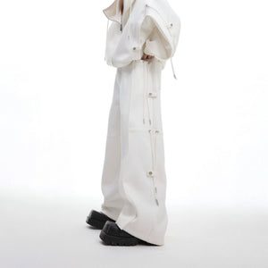 Deconstructed Wide-Leg Drawstring Pants | Fall Streetwear - main image 1