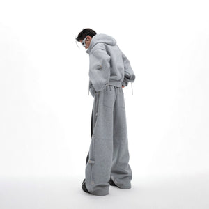 Deconstructed Wide-Leg Drawstring Pants | Fall Streetwear - main image 4