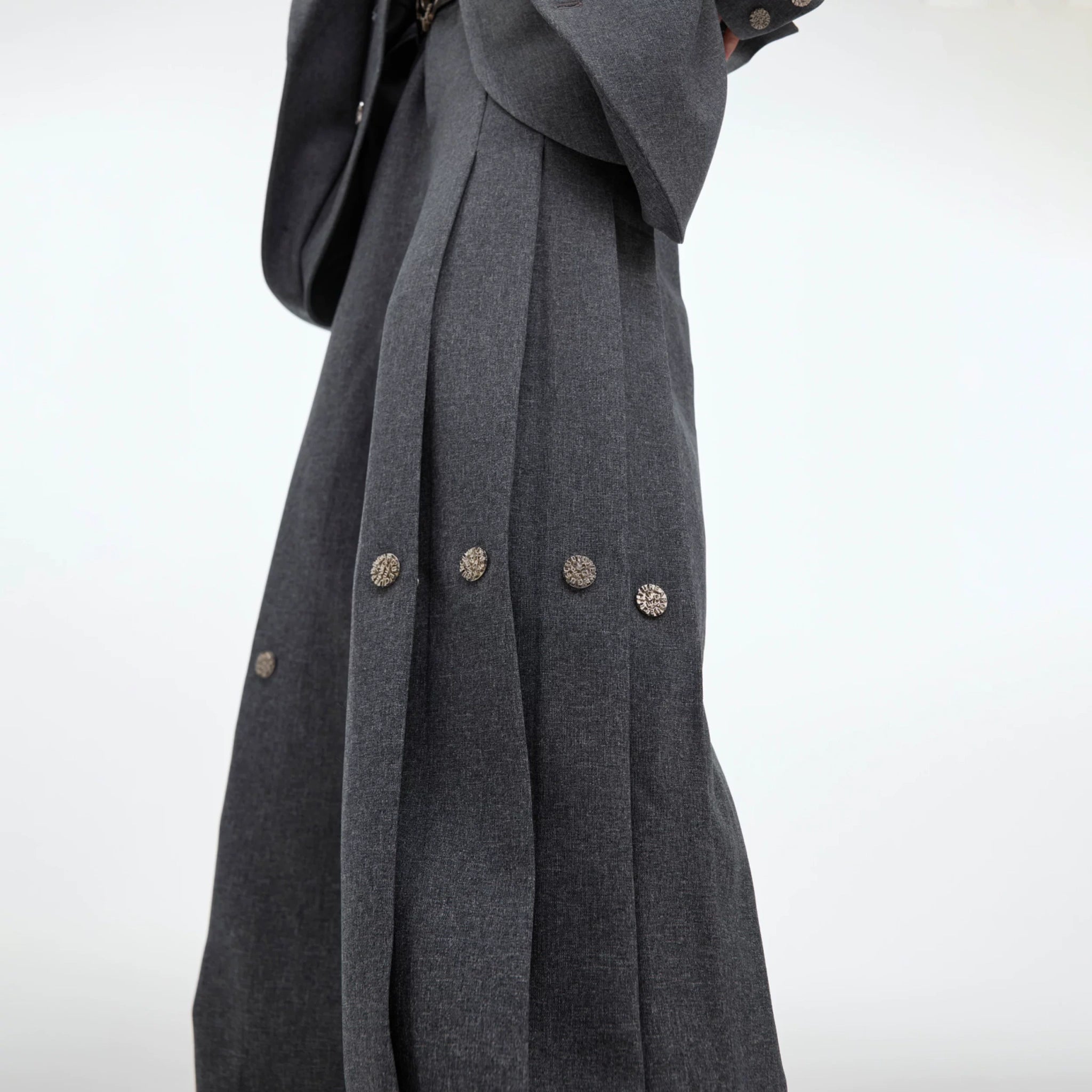 Deconstructed Pleated Wide-Leg Trousers | Relaxed Fit - main image 3