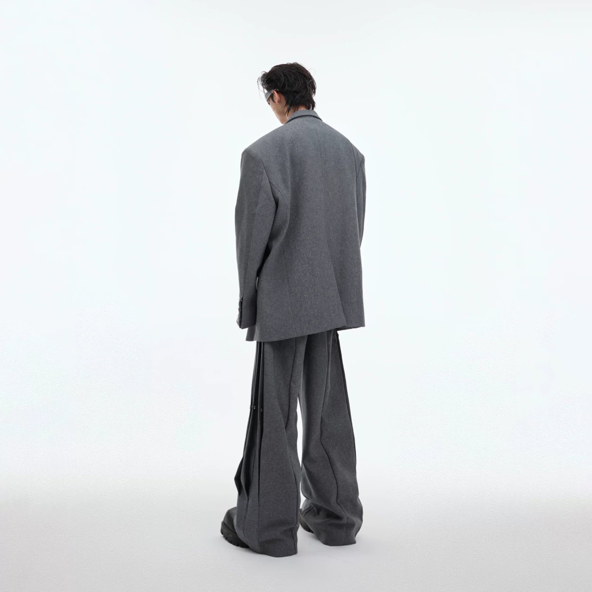 Deconstructed Relaxed Suit Set with Peaked Lapels - main image 5