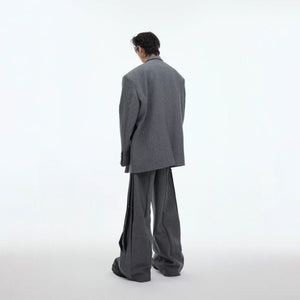 Deconstructed Relaxed Suit Set with Peaked Lapels - main image 5