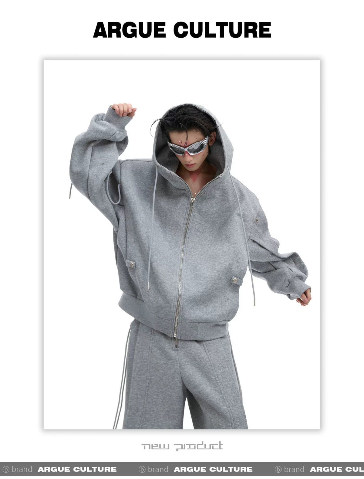 Loose Hoodie and Wide-Leg Pants Set | Streetwear - description image 2