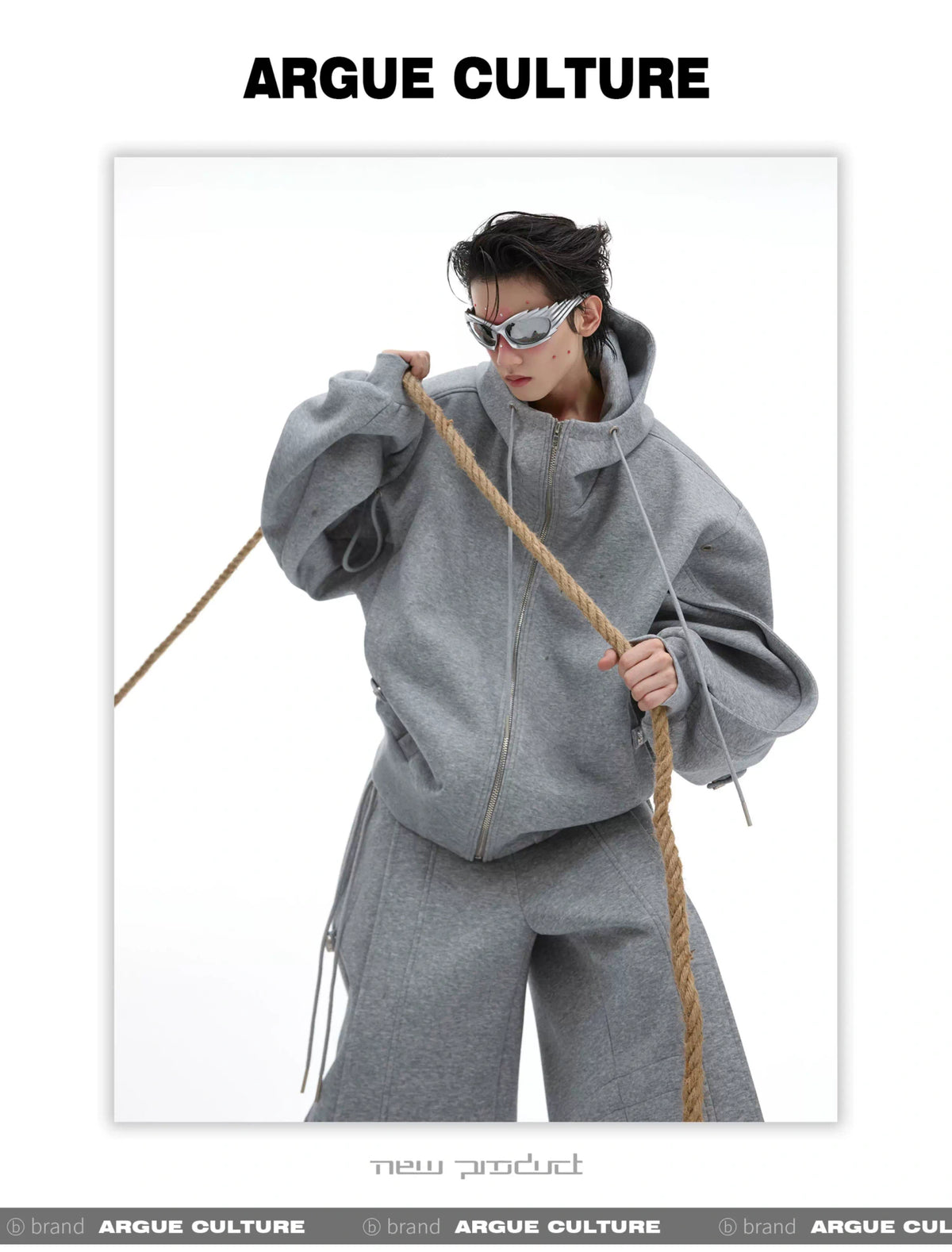 Loose Hoodie and Wide-Leg Pants Set | Streetwear - description image 4