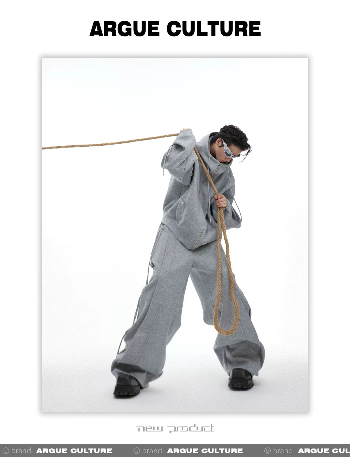 Loose Hoodie and Wide-Leg Pants Set | Streetwear - description image 10