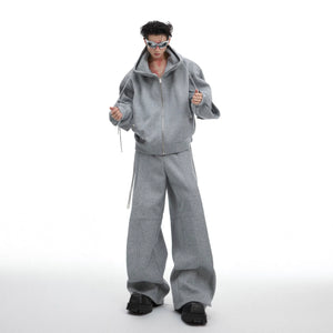 Loose Hoodie and Wide-Leg Pants Set | Streetwear - main image 3