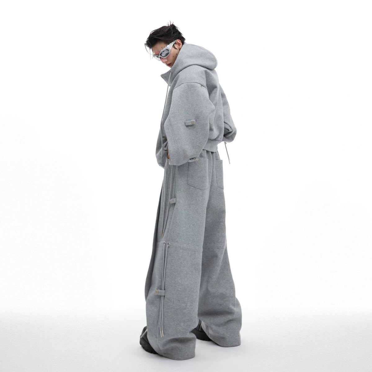 Loose Hoodie and Wide-Leg Pants Set | Streetwear - main image 4