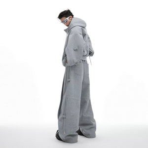 Loose Hoodie and Wide-Leg Pants Set | Streetwear - main image 4