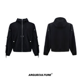 Loose Hoodie and Wide-Leg Pants Set | Streetwear - Black Top