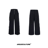 Loose Hoodie and Wide-Leg Pants Set | Streetwear - Black Pants