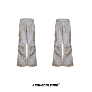 Deconstructed Gradient Cargo Pants | Relaxed Fit - Yellow Beige Pants