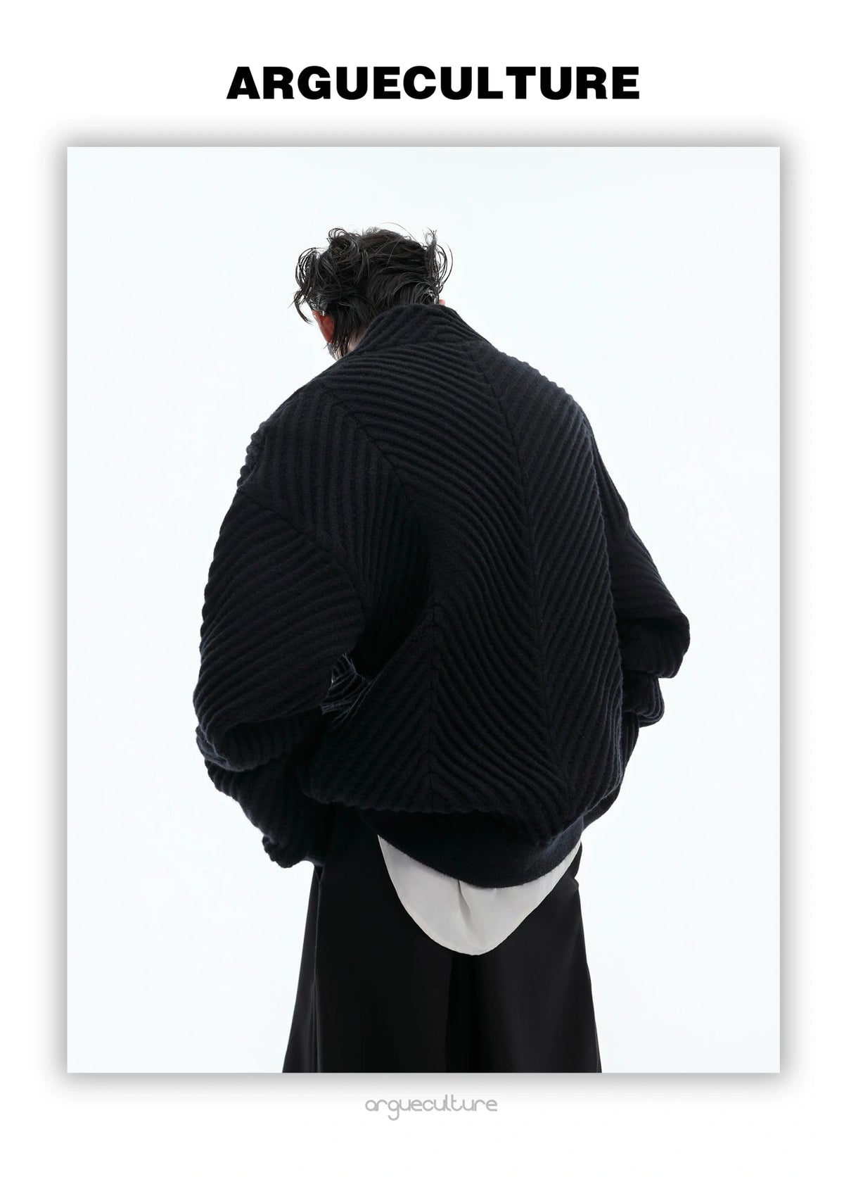 Relaxed Ribbed V-Neck Cardigan Sweater | Unisex - description image 21