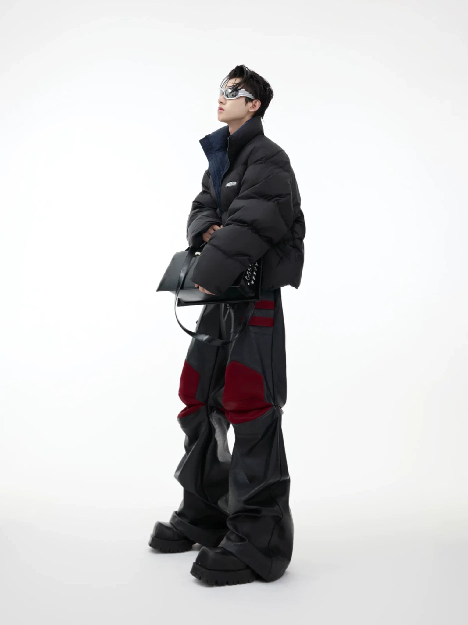 Reversible Short Puffer Jacket with White Duck Down - main image 5
