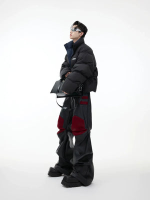 Reversible Short Puffer Jacket with White Duck Down - main image 5