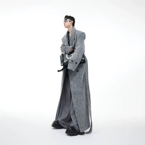 Belted Double-Breasted Wool-Blend Mid-Length Coat - main image 1