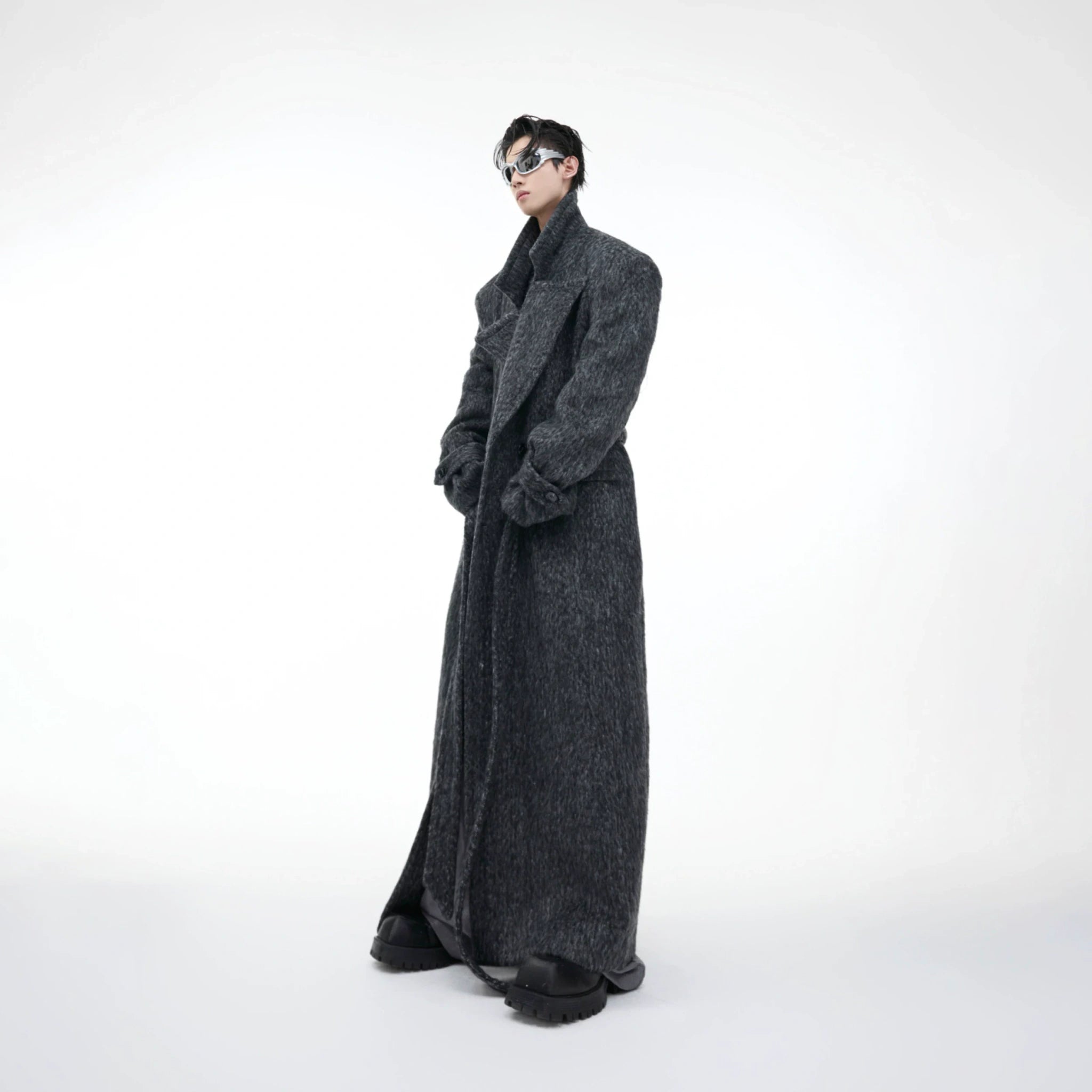 Belted Double-Breasted Wool-Blend Mid-Length Coat - main image 4
