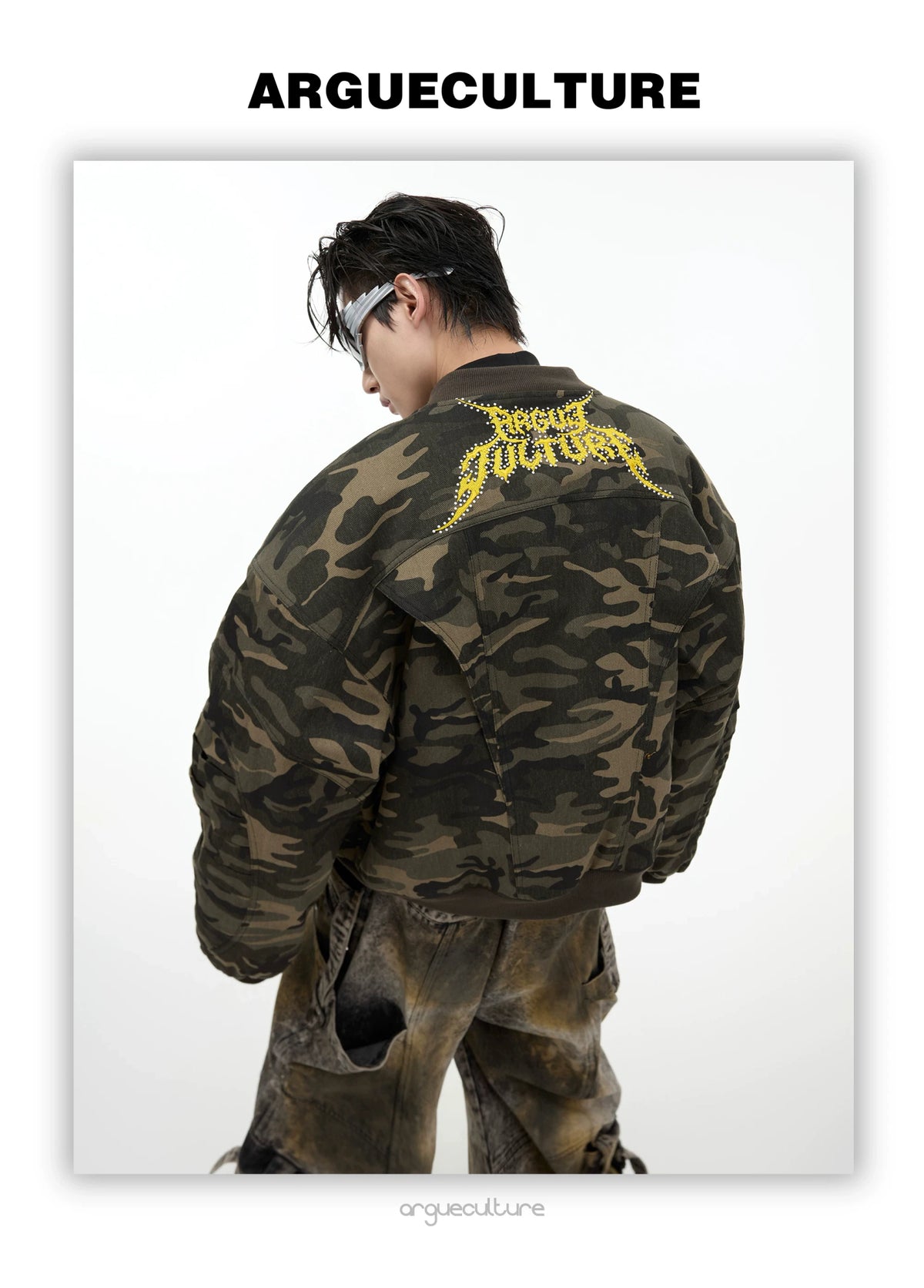 Unisex Camouflage Cotton Bomber Jacket | Loose Fit - description image 4
