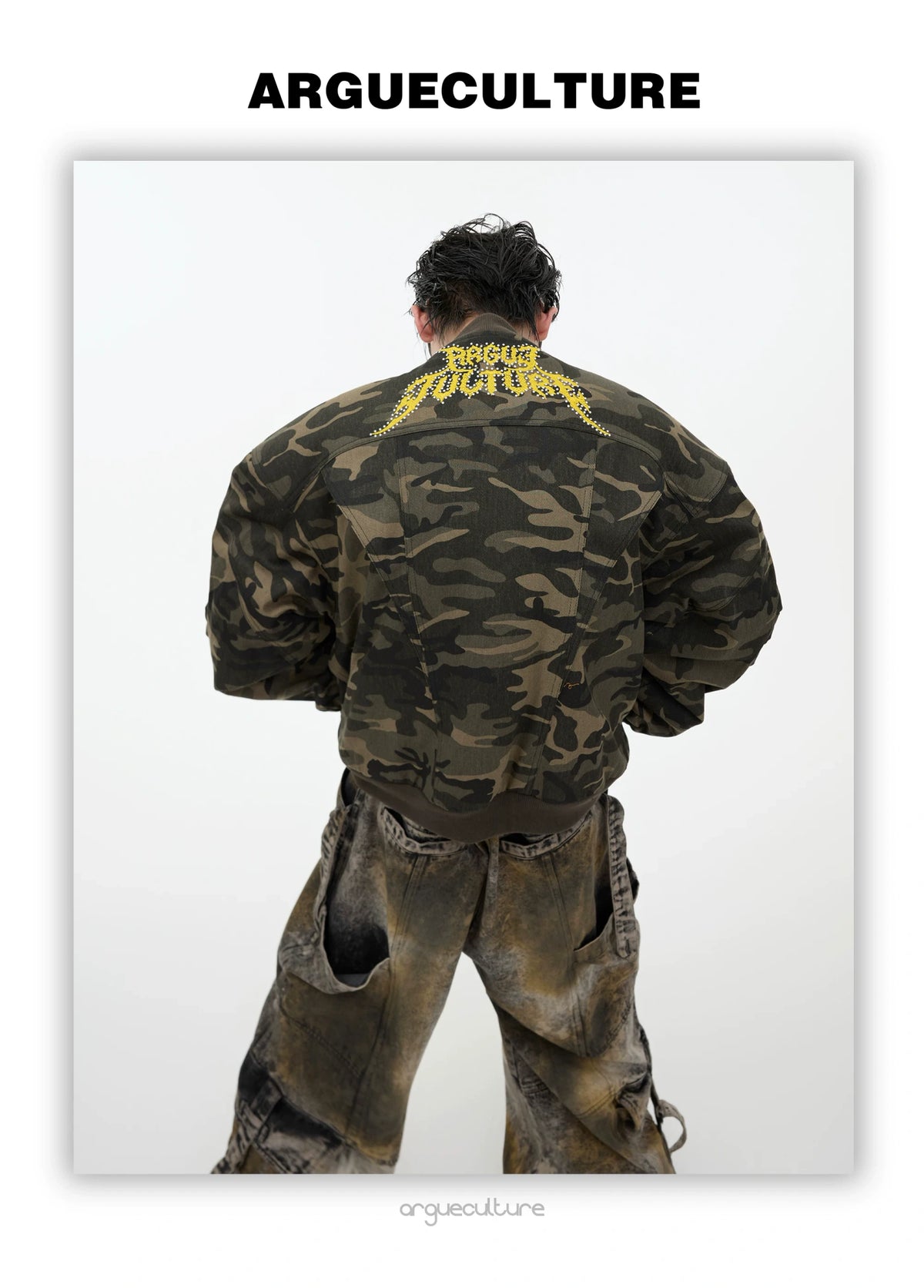 Unisex Camouflage Cotton Bomber Jacket | Loose Fit - description image 6