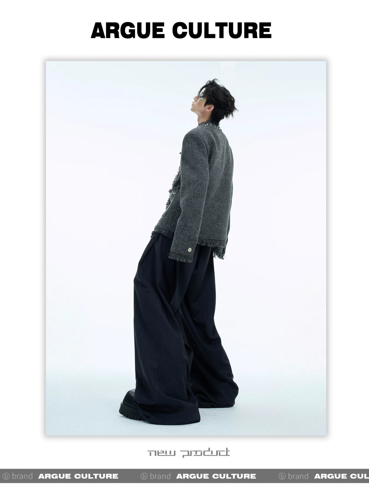 Pearl-Embellished Cropped Textured Jacket - description image 10