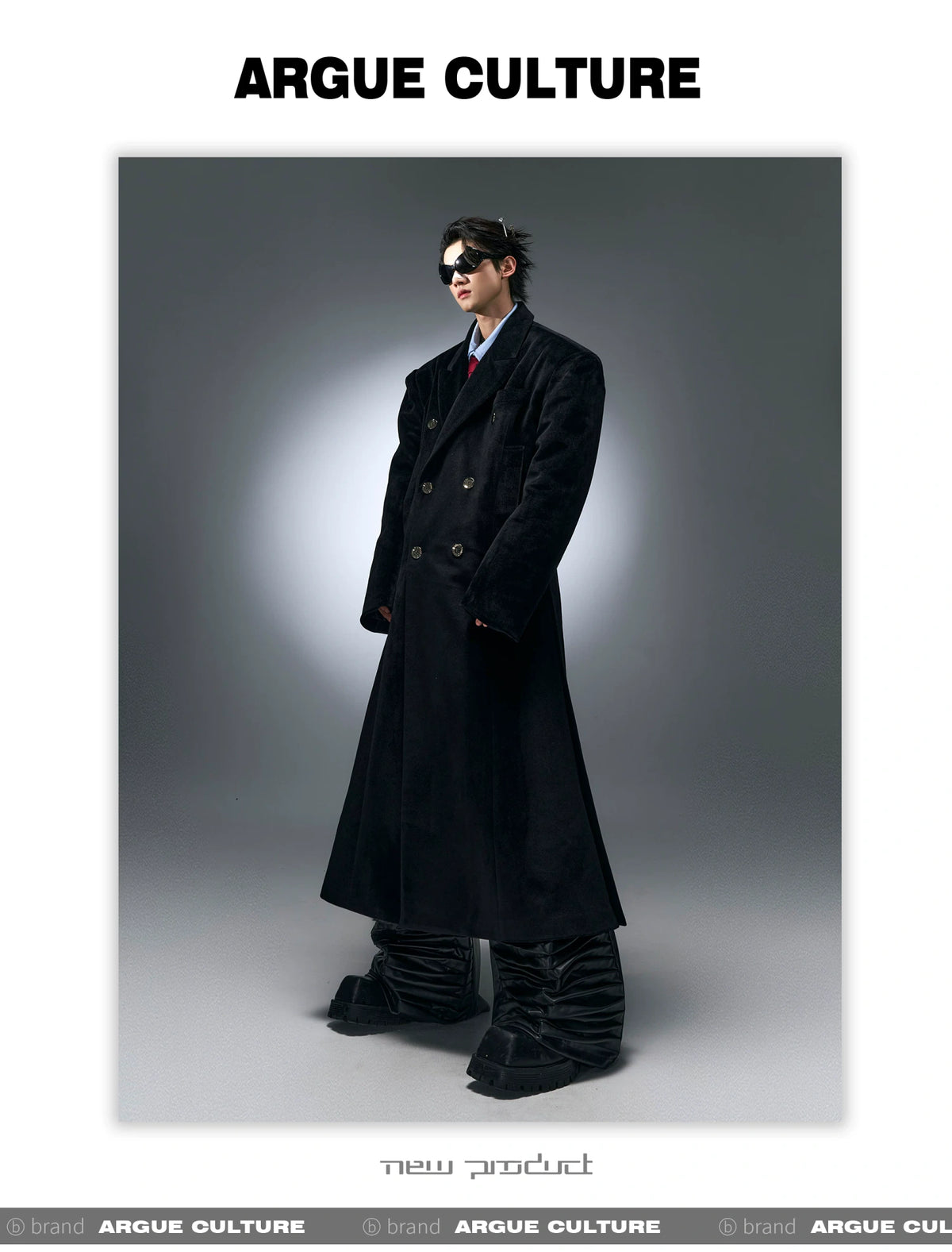 Metal Double-Breasted Structured Coat | Avant-Garde Outerwear - description image 6