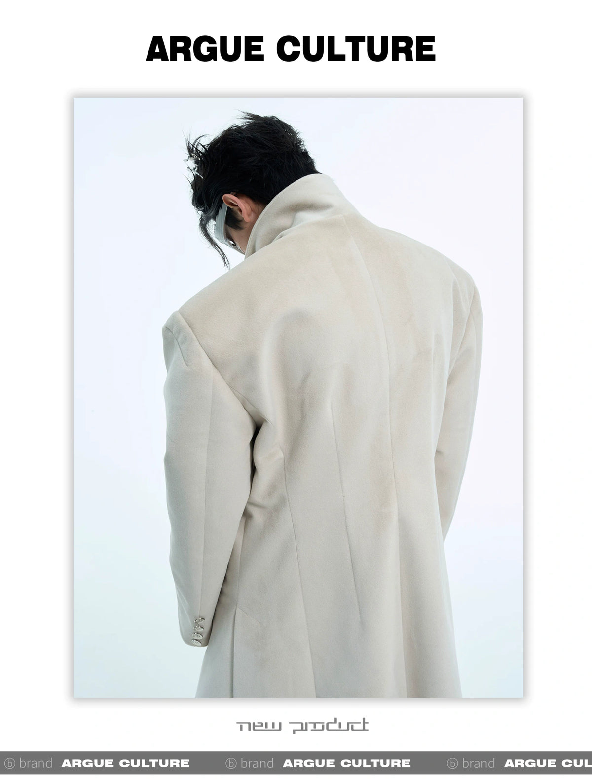 Metal Double-Breasted Structured Coat | Avant-Garde Outerwear - description image 16