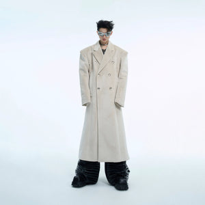 Metal Double-Breasted Structured Coat | Avant-Garde Outerwear - main image 1