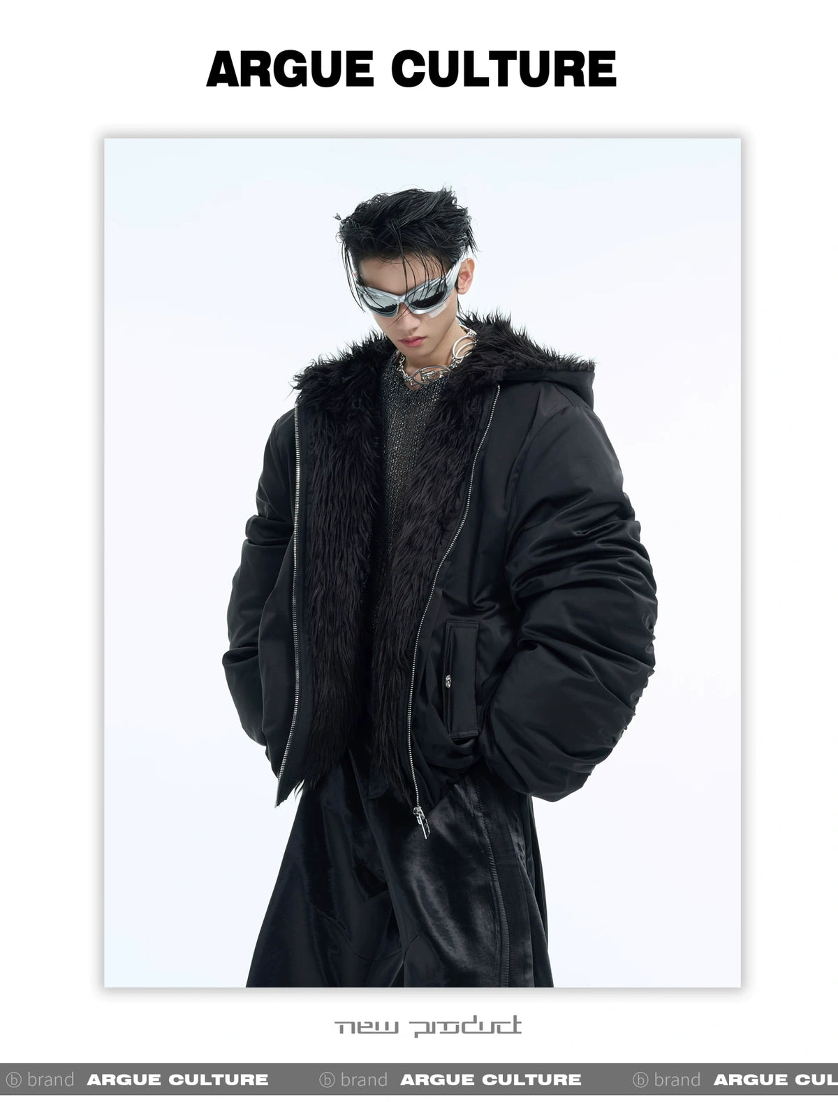Plush-Lined Hooded Insulated Jacket | Relaxed Fit - description image 1
