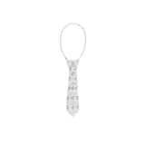 Sculptural Silver Metal Tie Necklace | Avant-Garde - Silver