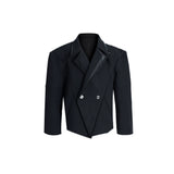 Deconstructed Oversized Suit Jacket | Unisex Streetwear - Black