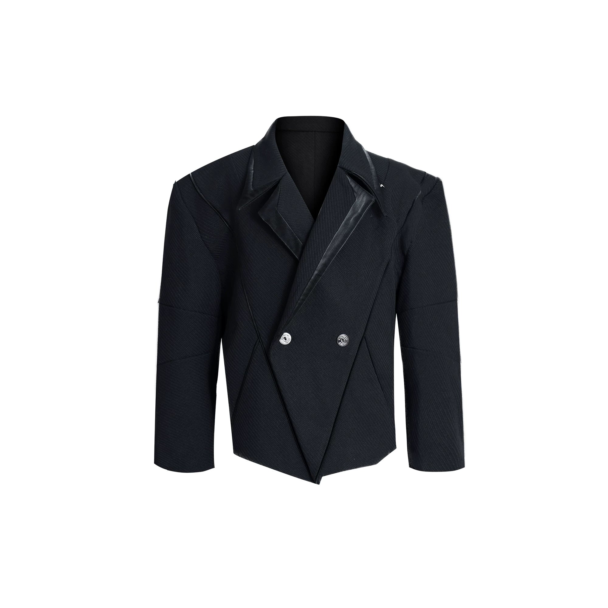 Deconstructed Oversized Suit Jacket | Unisex Streetwear - Black